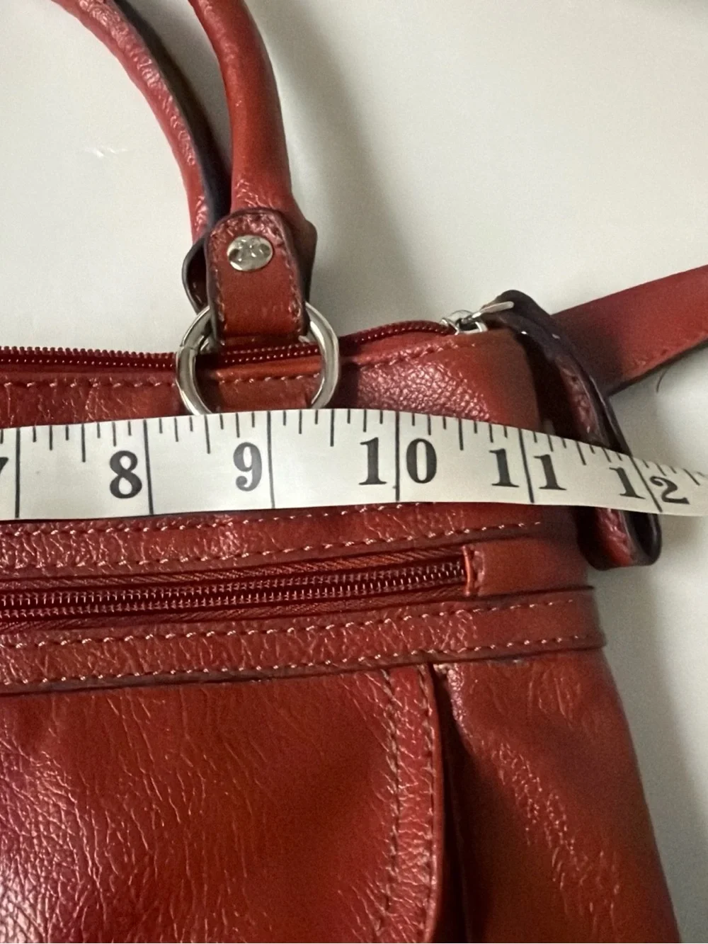 Relic Red Leather Shoulder Bag with Front Flap
